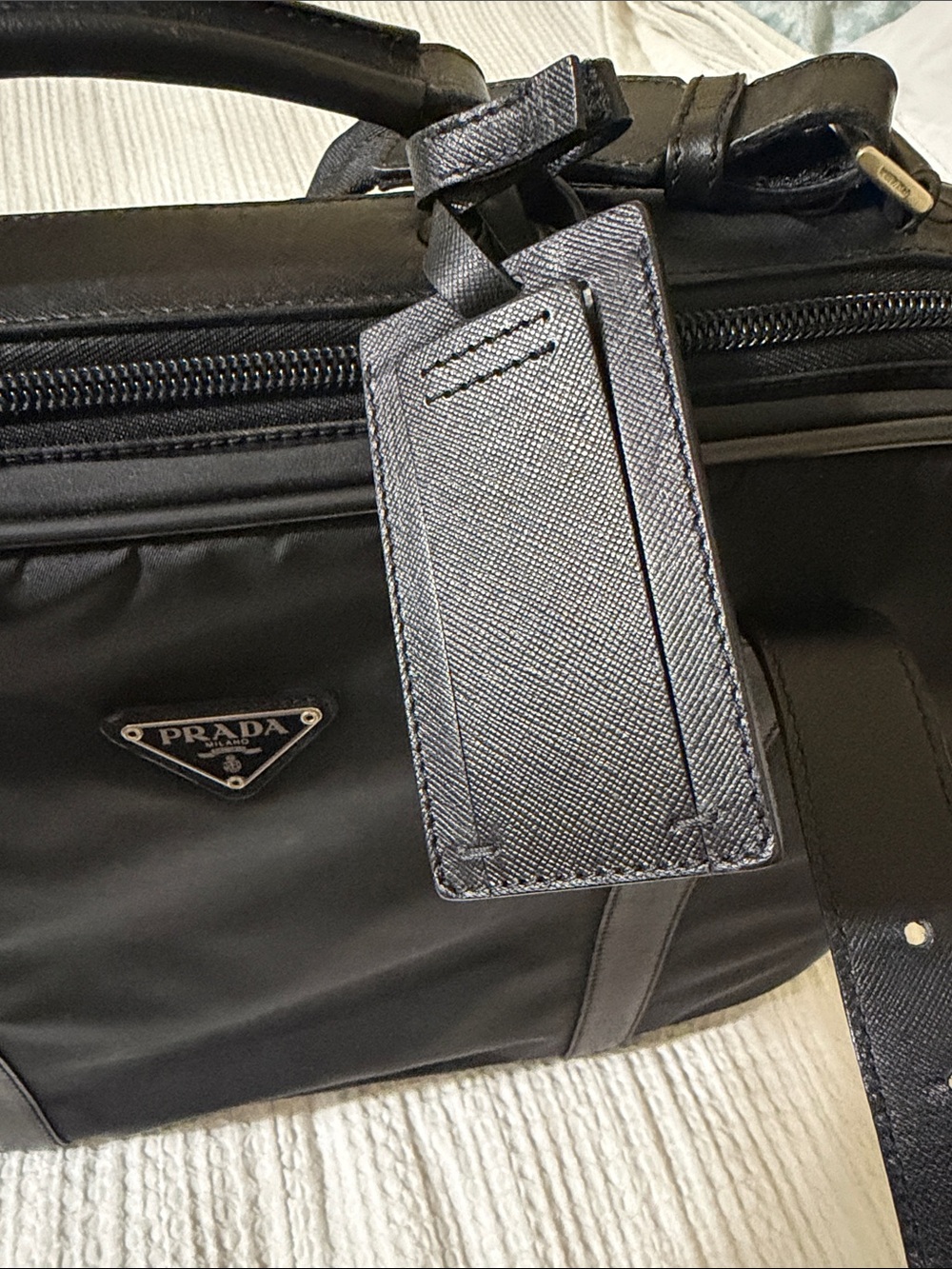 Prada Black Nylon Laptop Briefcase with Leather Trim ( final sale) - Picture 7 of 7